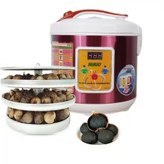 Máy làm tỏi đen Nikio NK-696 - Thiết bị làm tỏi đen công nghệ Nhật Bản, dung tích 6L, sản xuất 2kg tỏi, màu bạc sang trọng